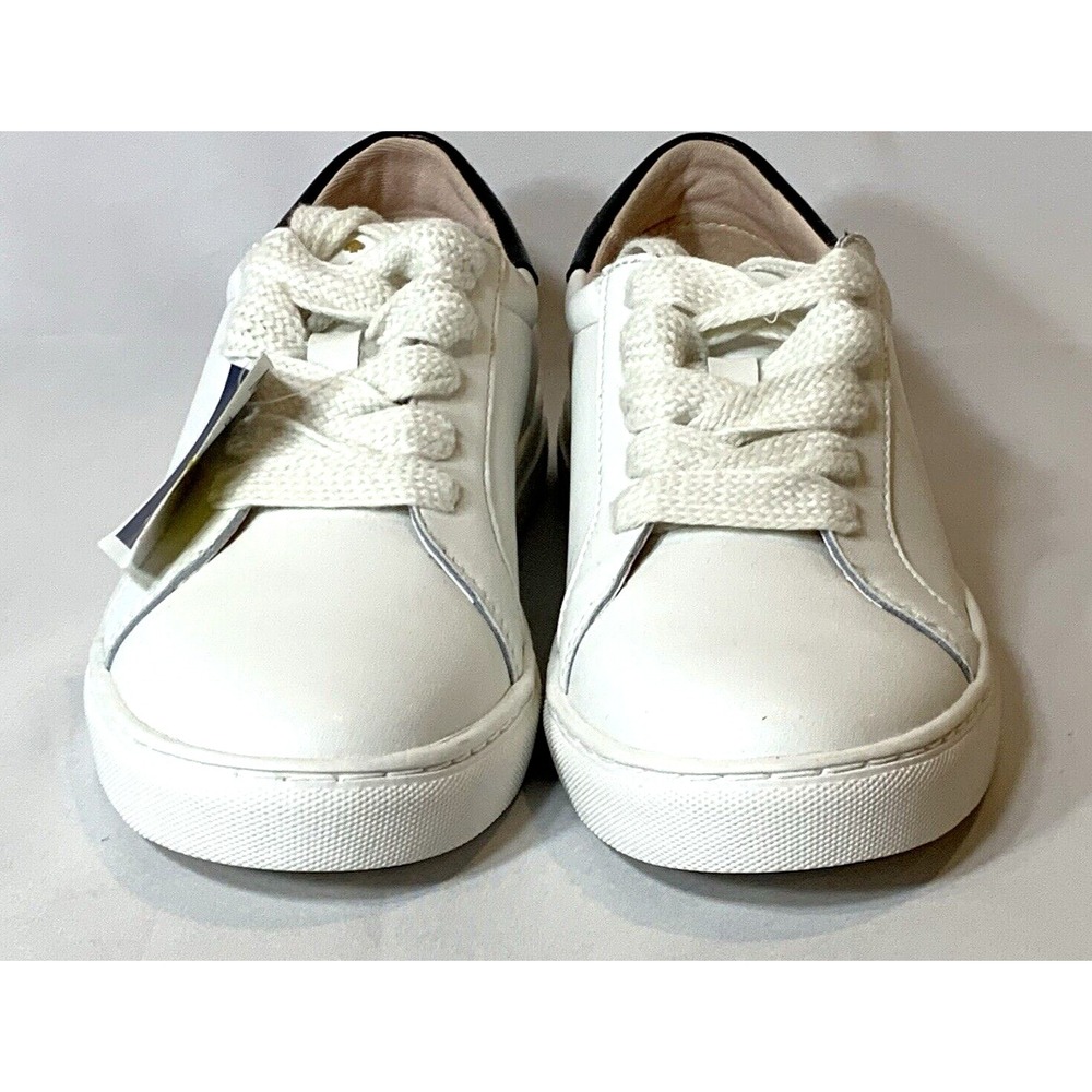 Kate Spade Sneakers Womens 7 Leather White w/ Black Trim Alanna Low Top Non-Slip - Picture 2 of 10